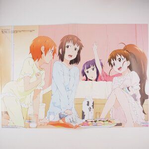 Anime girls Japanese illustration folded vintage poster NEW 051